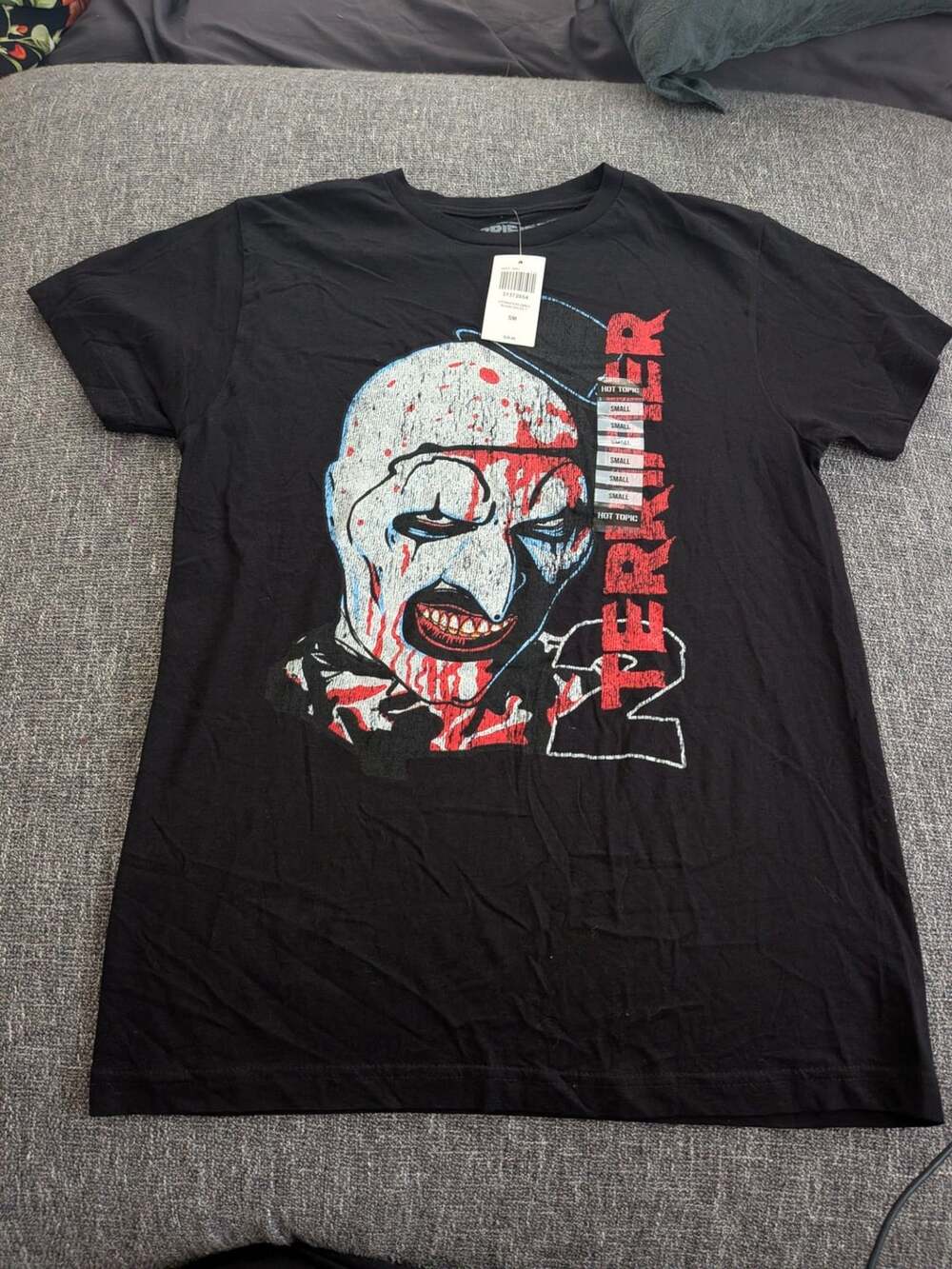 Terrifier 2 Art The Clown Smile Blood Splatter T-Shirt